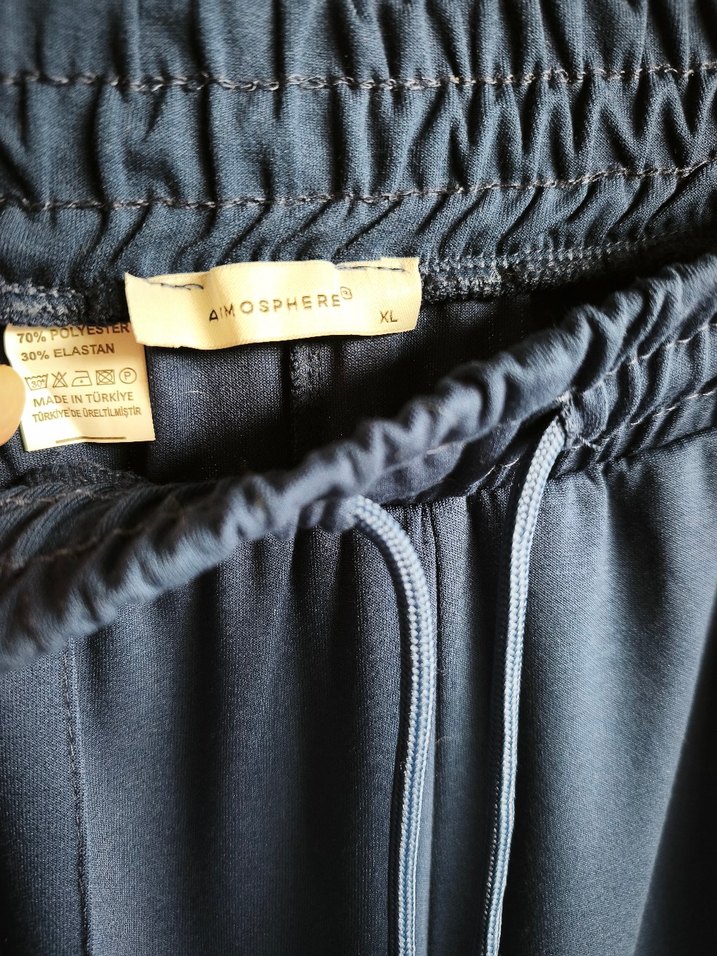 İndigo Mavi Çima Dikişli Boru Paça Pantolon Eşofman XL — görsel 8/11