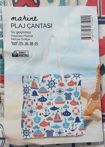 Diğer Marine Temalı Su Geçirmez Plaj Çantası