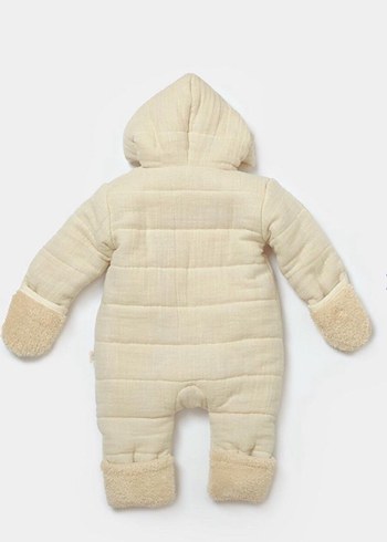 Bebek Kız Beyaz Kürklü Tulum - Görsel 2