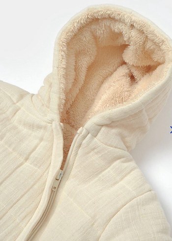 Bebek Kız Beyaz Kürklü Tulum - Görsel 3