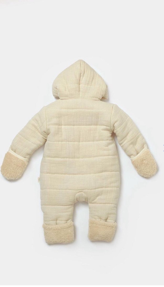 Bebek Kız Beyaz Kürklü Tulum - Görsel 2