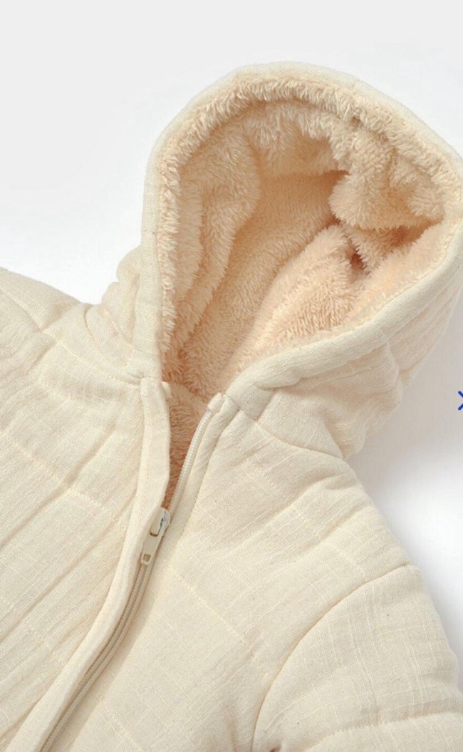 Bebek Kız Beyaz Kürklü Tulum - Görsel 3