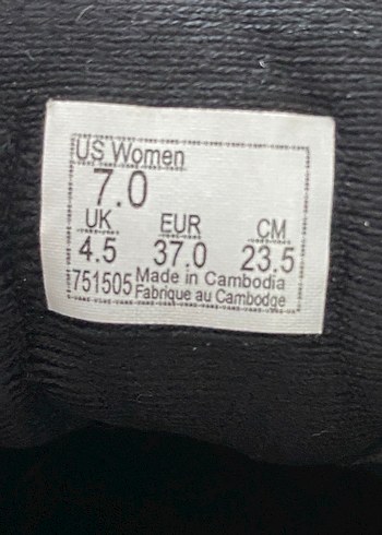 37 Beden VANS kadın ayakkabı