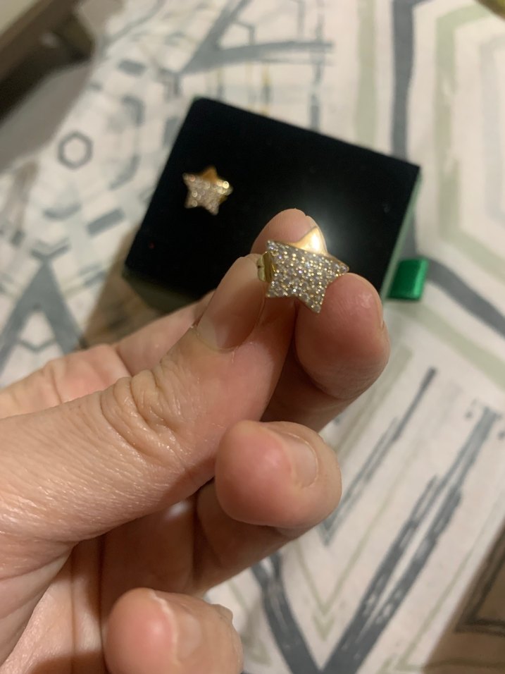 Altın Renk Mini Yıldız Küpe - Görsel 2