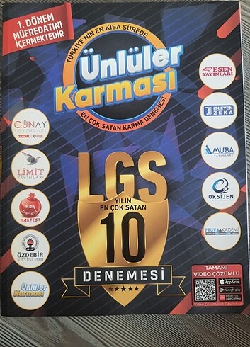 Ünlüler Karması 10 Deneme 1. Donem Müfredatı 8. Sınıf