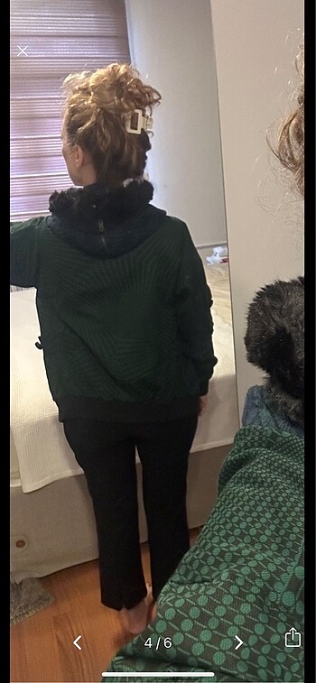 m Beden yeşil Renk Yün mont 34-36-38 bedenlere uygundur