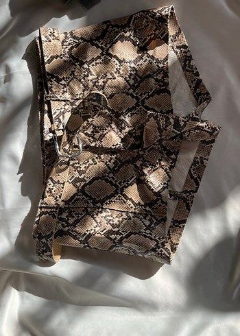 Bershka Kahverengi Deri Tokalı Kadın Kemer