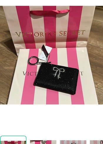 Victoria s Secret Victorias Secret Siyah Simli Fiyonklu Anahtarlik