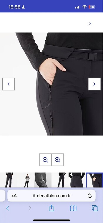 xs Beden gri Renk Decathlon Quechua suya rüzgara dayanıklı pantolon