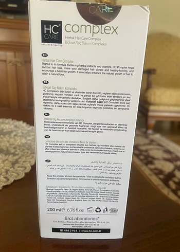 HC Care Bitkisel Saç Bakım Kompleksi 200 ml - Görsel 3