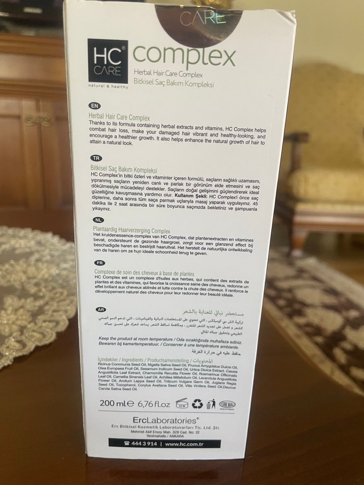 HC Care Bitkisel Saç Bakım Kompleksi 200 ml - Görsel 3