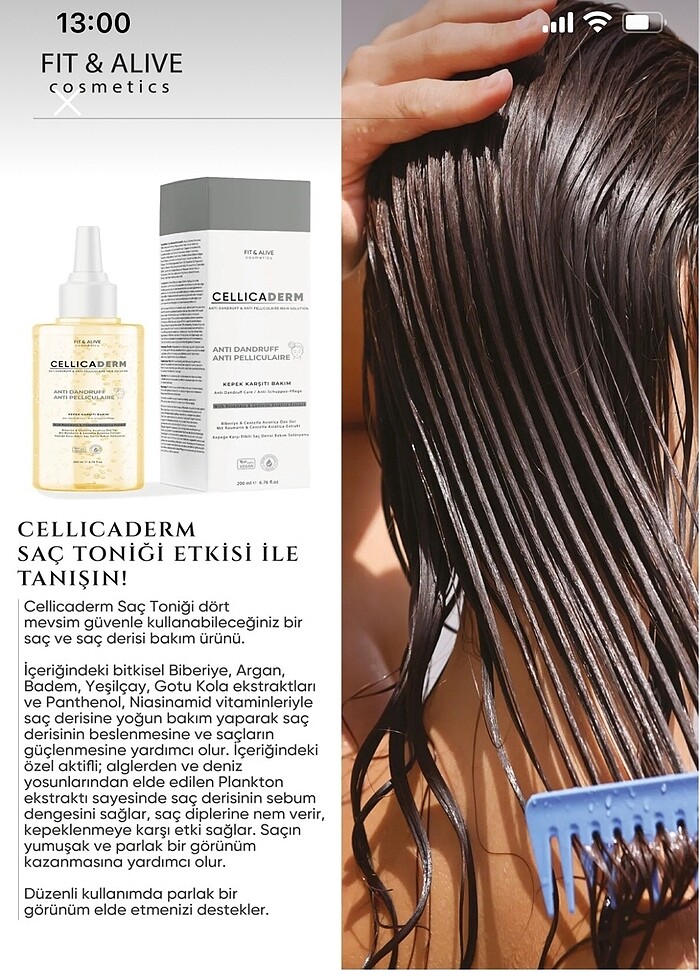 Fitalive cellicaderm kepek karşıtı saç solisyonu - Görsel 5
