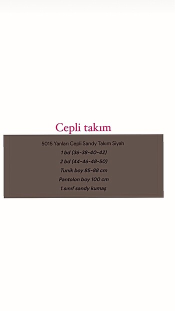 Armine İkili takım 1/2 beden