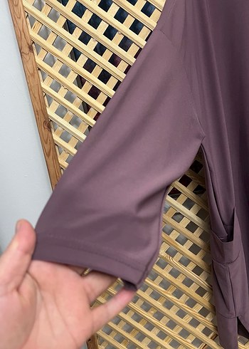 Zincir Detaylı Mor Kadın Salaş Tunik 2 beden - Görsel 7