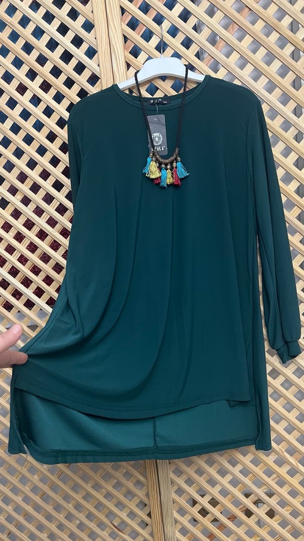 Uzun Kollu Bohem Salaş Tunik 1/2 beden - Görsel 3