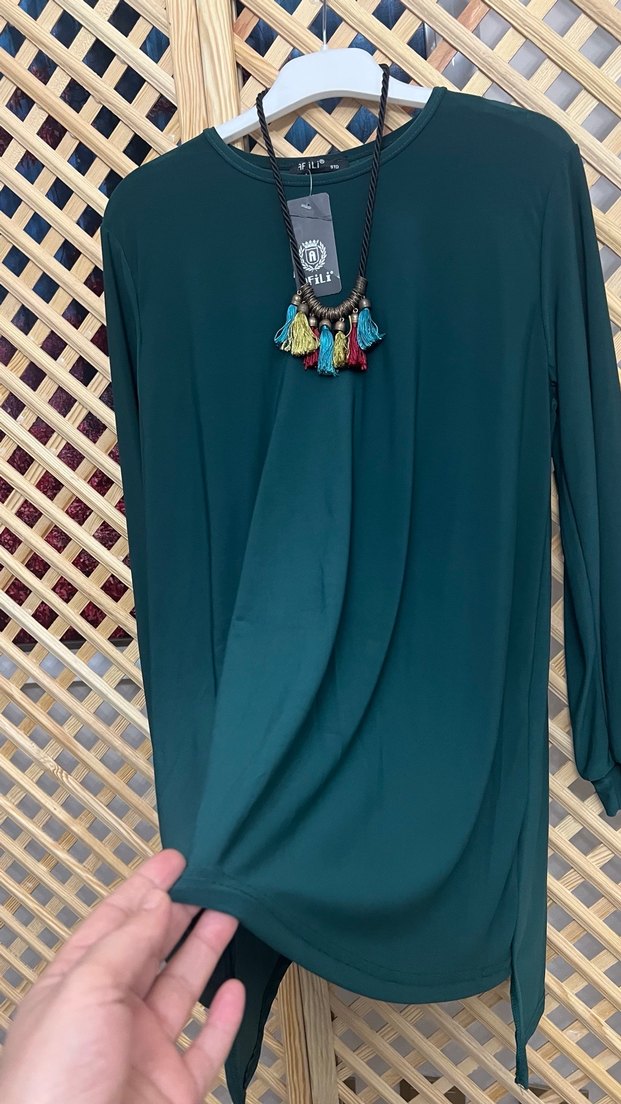 Uzun Kollu Bohem Salaş Tunik 1/2 beden - Görsel 5