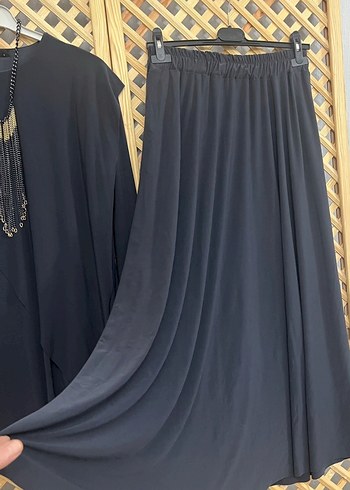 Kadın Siyah Uzun Salaş Etek takım 1/2 beden - Görsel 4