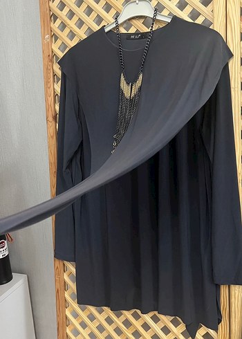 Kadın Siyah Uzun Salaş Etek takım 1/2 beden - Görsel 2