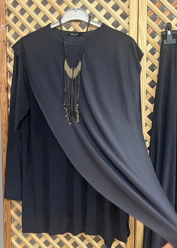 Kadın Siyah Uzun Salaş Etek takım 1/2 beden - Görsel 5