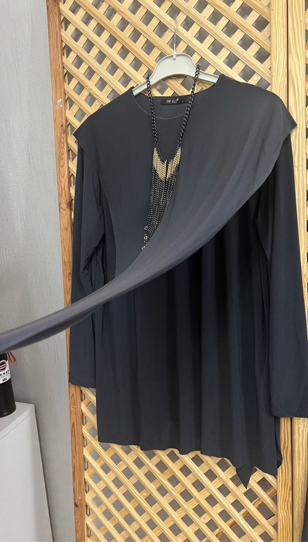 Kadın Siyah Uzun Salaş Etek takım 1/2 beden - Görsel 2