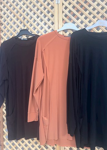 Püsküllü Uzun Kollu Kahverengi Bohem Tunik 1 beden - Görsel 2