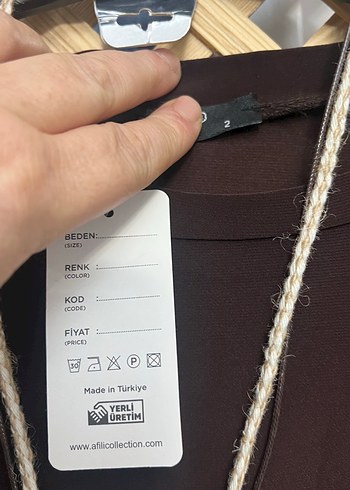 Püsküllü Uzun Kollu Kahverengi Bohem Tunik 1 beden - Görsel 11