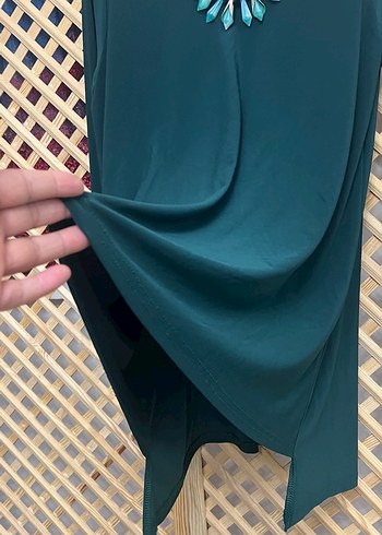 Zincir Detaylı Uzun Kollu Turkuaz Tunik 42/44/46/48 - Görsel 4