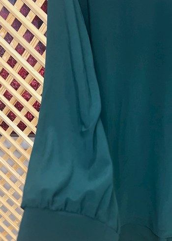 Zincir Detaylı Uzun Kollu Turkuaz Tunik 42/44/46/48 - Görsel 3