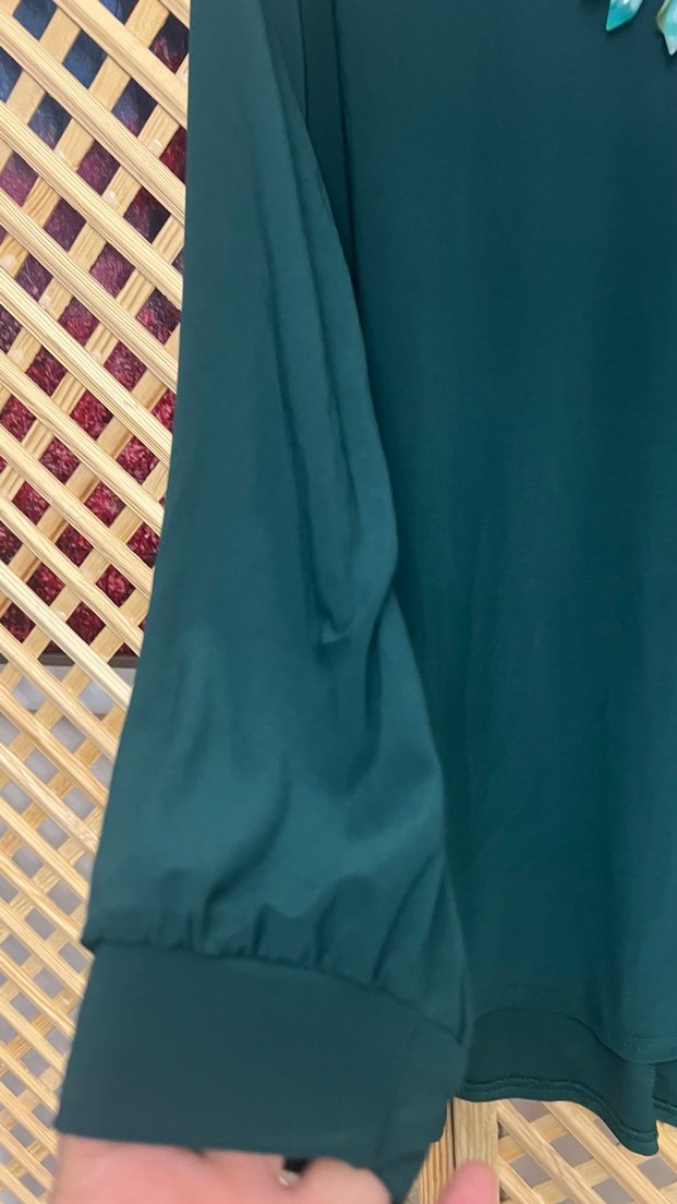 Zincir Detaylı Uzun Kollu Turkuaz Tunik 42/44/46/48 - Görsel 3