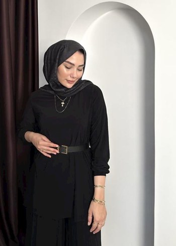 Siyah Uzun Kollu ikili takım 1/2 beden - Görsel 3