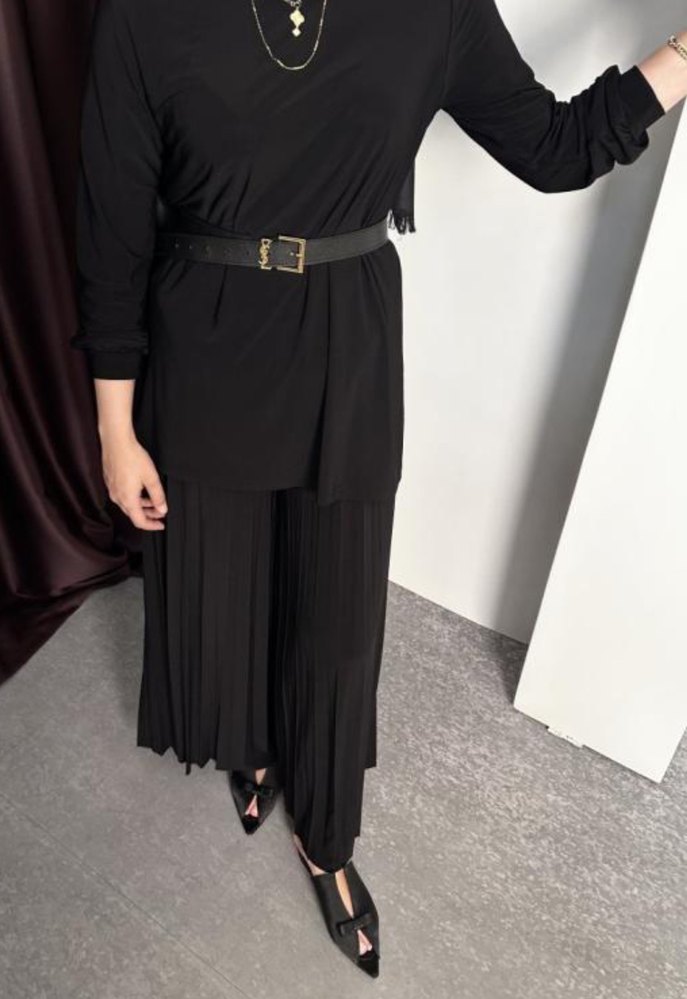 Siyah Uzun Kollu ikili takım 1/2 beden - Görsel 2