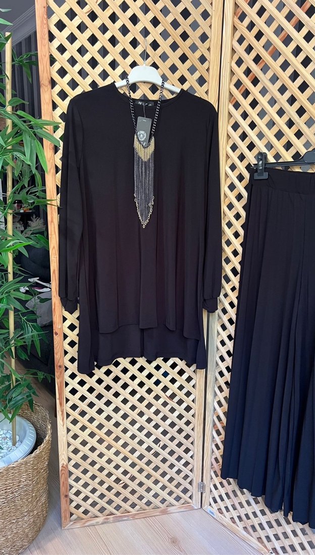 Siyah Uzun Kollu ikili takım 1/2 beden - Görsel 5