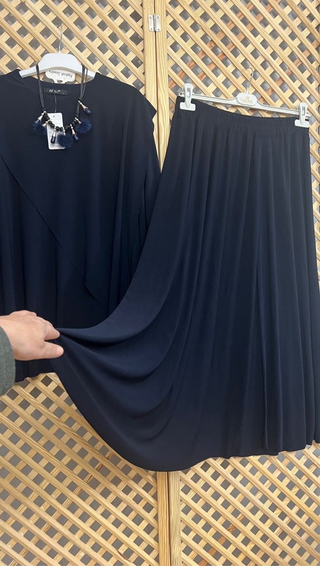 Siyah Uzun Kollu Kadın ikili takım 1/2 beden - Görsel 3