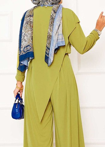 Kadın Uzun Salaş Haki ikili takım - Görsel 6