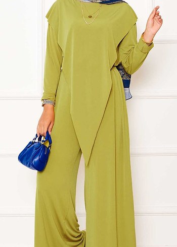 Kadın Uzun Salaş Haki ikili takım - Görsel 3