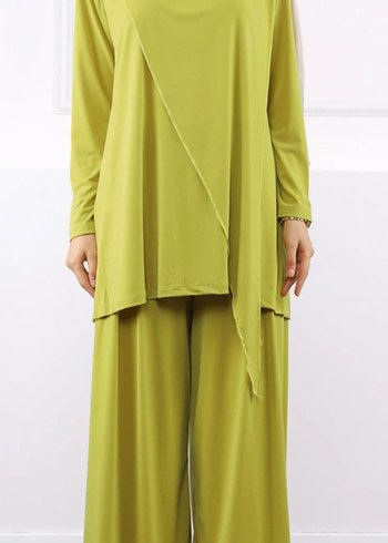 Kadın Uzun Salaş Haki ikili takım - Görsel 7