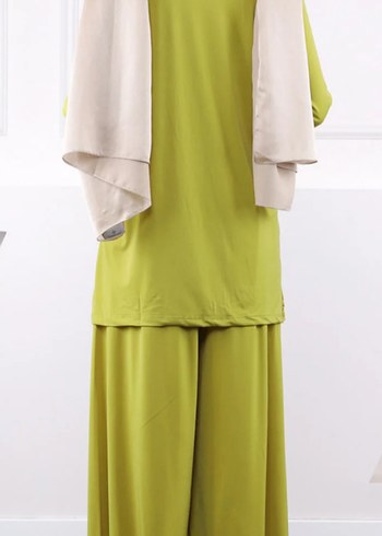 Kadın Uzun Salaş Haki ikili takım - Görsel 8