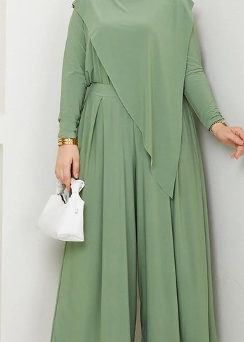 Uzun Kollu Haki Salaş Tulum - Görsel 8