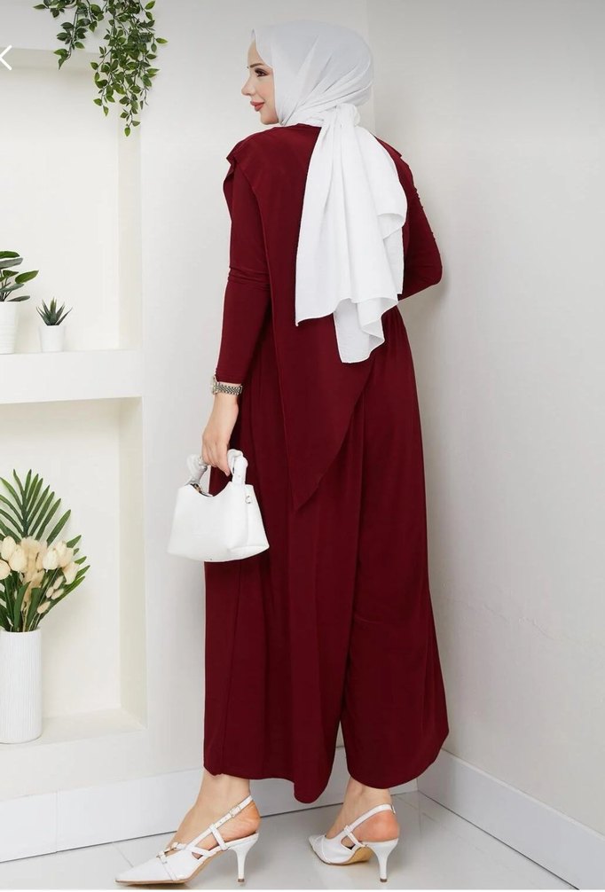 Uzun Kollu Haki Salaş Tulum - Görsel 3