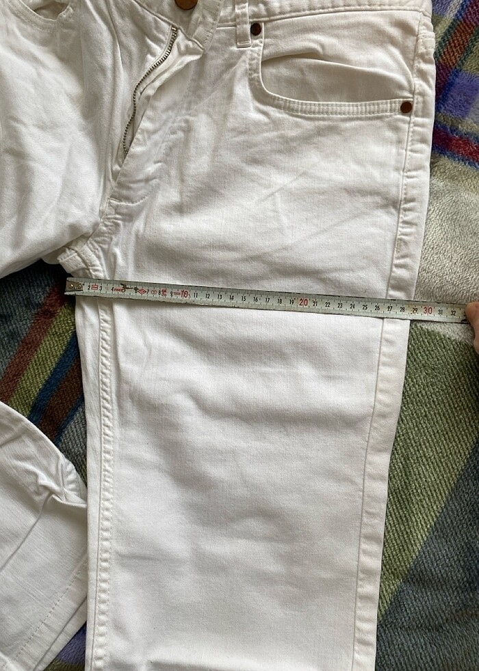 Erkek beyaz jean - Görsel 4