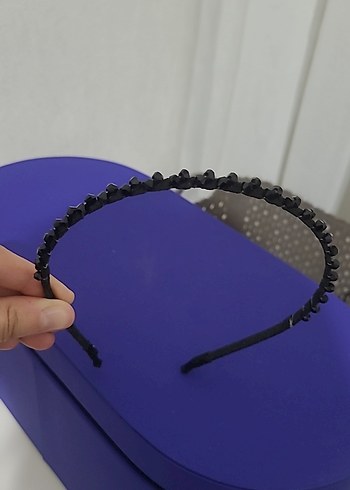 Zincir Detaylı Mor Gotik Saç Bandı - Görsel 3