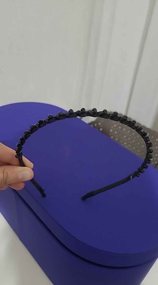 Zincir Detaylı Mor Gotik Saç Bandı - Görsel 3