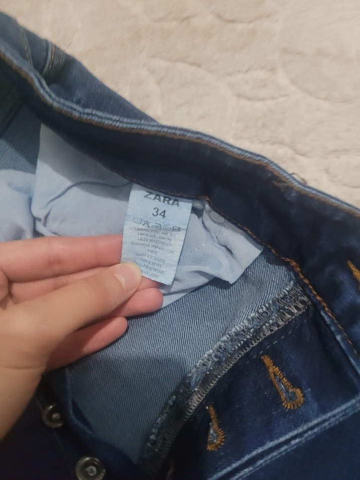 Düğmeli Mavi Erkek Denim Pantolon - Görsel 4