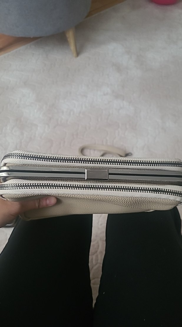 Bej Deri Kadın Çanta - Görsel 3