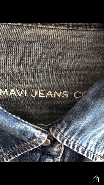 s Beden Mavi jeans gömlek