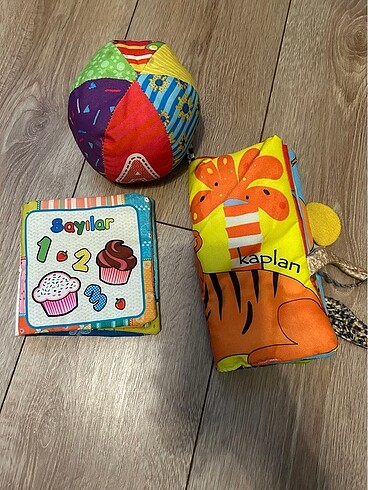 Fisher price hışırtılı safari kitap, ebebek sayılar ve top