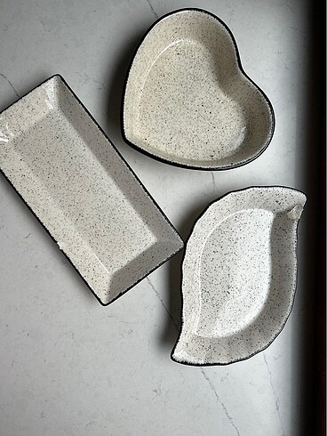 3lü sunum tabakları set