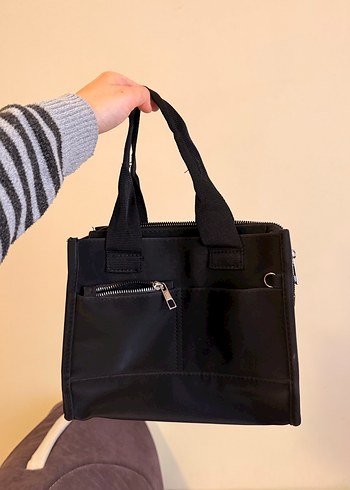Fermuarlı Siyah Kadın Günlük Çanta - Görsel 2