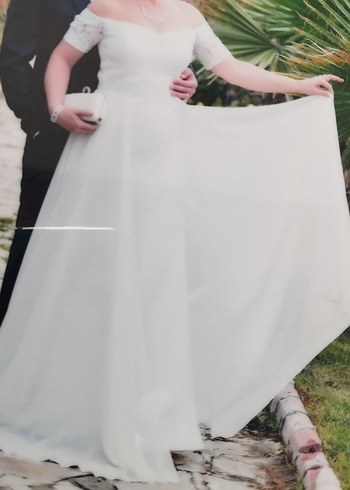 Vintage Midi Straplez Gelinlik - Görsel 3