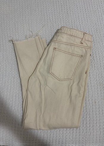 Trendyol & Milla Bej Kadın Normal Kesim Kot Pantolon
